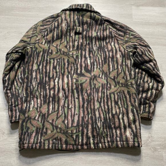 Vintage Cabelas Mens Whitetail Camouflage Camo Fleece Goretex USA Rare 90s Large - Picture 3 of 7